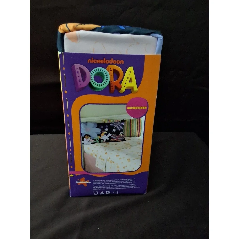 Nickelodeon Dora 4 Piece Full Size Sheet Set. New In Packaging